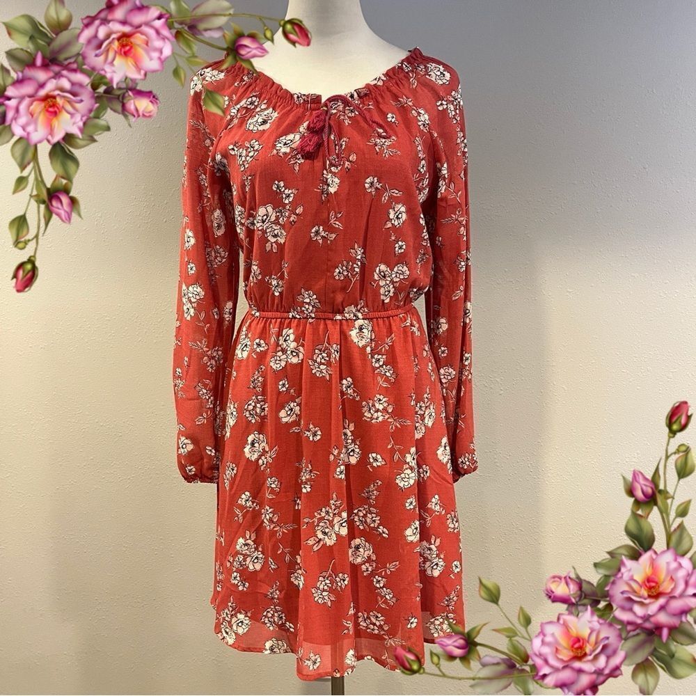 Maurice’s Floral Print long sleeve Dress size‎ extra smalll